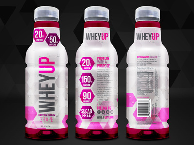 Protein Drink beverage label package design protein