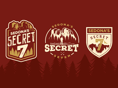 Sedona's Secret 7 adventure illustrator logo outdoors sedona vector