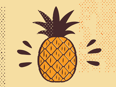 Pineapple dots illustrator pineapple vector