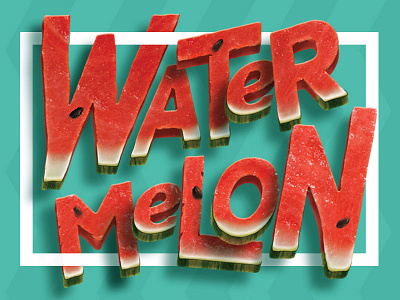 Watermelon illustrator photoshop summer type watermelon