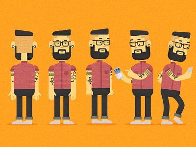 Trendy Millennial cellphone character design hipster illustrator photoshop tattoos trendy