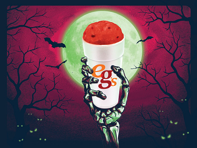 Scary Berry bats halloween illustrator photoshop scary berry