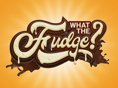 What The Fudge chocolate fudge illustrator photoshop white chocolate