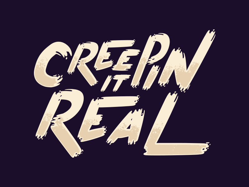 Creepin It Real blink creepin eyes halloween illustration illustrator real type typography vector