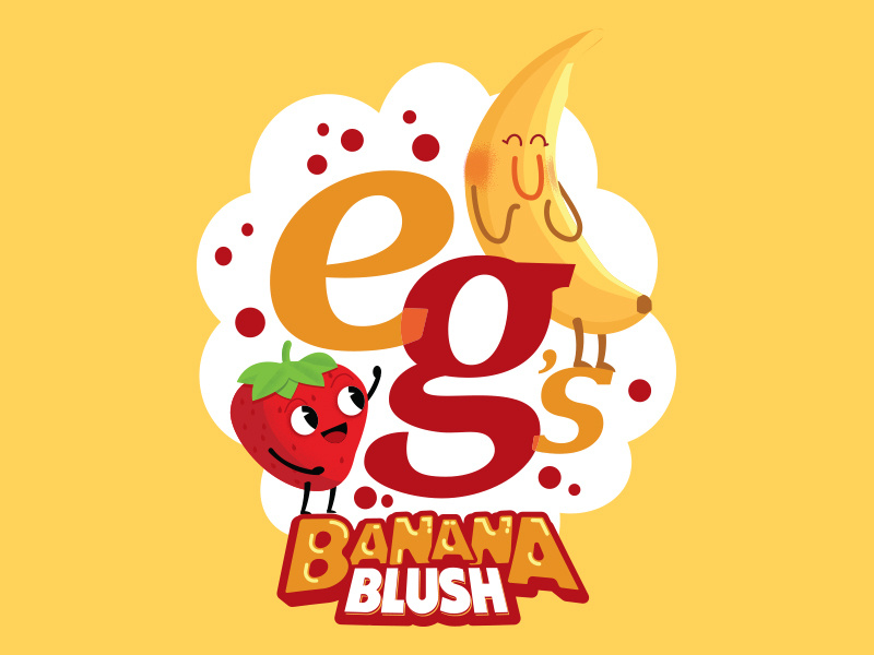 Banana Blush fruit design illustration photoshop illustrator blush banana strawberry