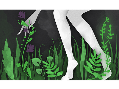 Sensitive art design flowers graphic illustration legs nature plants sensitive spring