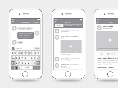 Social App (Wireframe)