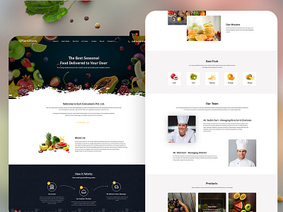 Fruit Website design ui ux