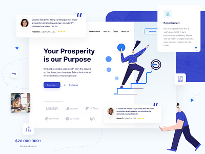 Concept of landing page