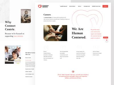 Connect Centric ❤️ Web Page Design - Screens