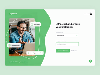 Loginhood - Consent Manager - Onboarding 3d clean consent design design system experience illustrations interface landing lp product product design ui ui elements ux visual web webdesign website
