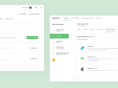 Loginhood - Consent Manager - User Interface 3d clean consent design design system experience illustrations interface landing lp product product design ui ui elements ux visual web webdesign website