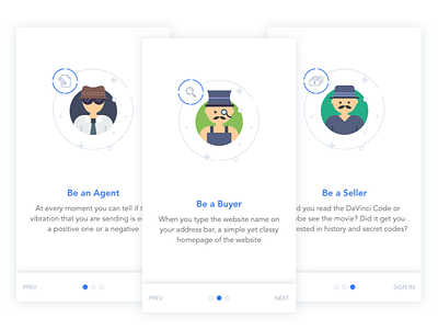 Real Estate - Onboarding Screens onboarding real estate walkthrough