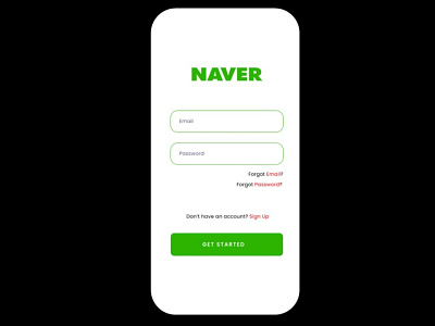Redesign Login Page Naver app design figma icon landingpage typography ui uidesigner uiux ux uxdesigner
