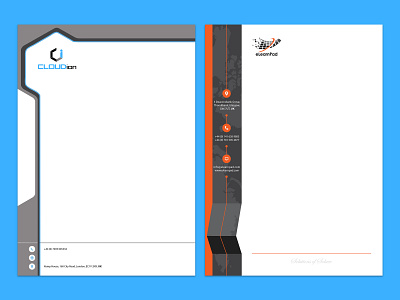 Letterhead Design | eLearnPad, CLOUDion adobe illustrator adobe photoshop branding design graphic design mgconcepts mohammad ghezel mox ui ux