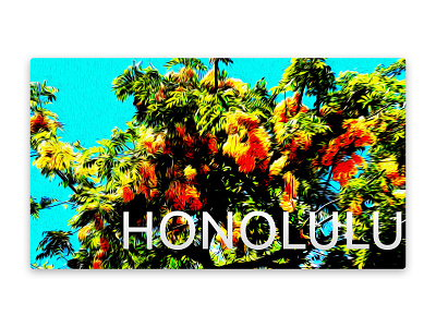 Honolulu Tropical Shower Tree branding graphic design typography