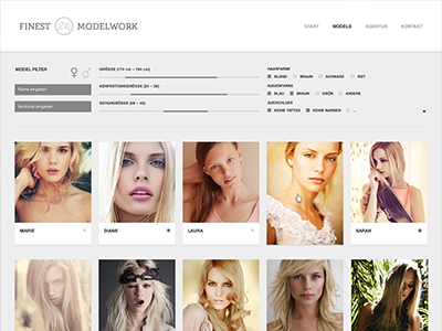 FM Website agency filter finest fireworks layout model modelworks online setcard web website