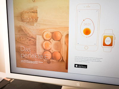 The Perfect Egg · App Microsite app apple breakfast design egg ester ios iphone perfect sketch watch