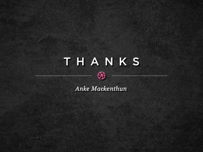 Thanks for the invitation! ankemac dribbble invite new play texture thanks