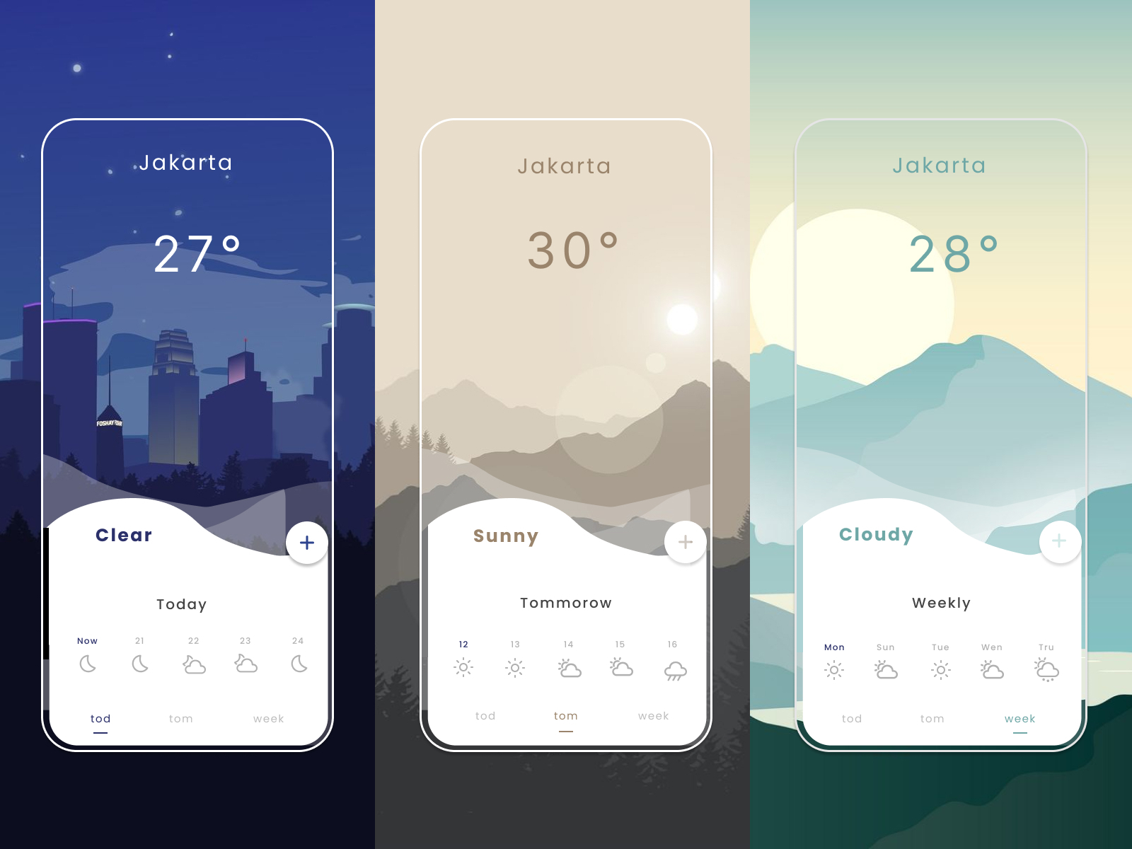 Weather App Design by Azhuma Ahsan on Dribbble