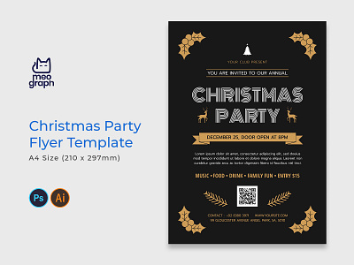 Christmas Party Flyer photoshop