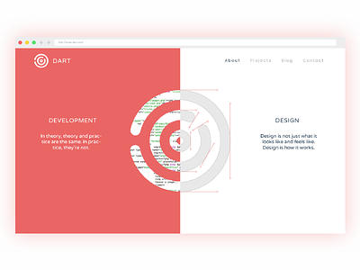Design Portfolio website dart design flat portfolio red web webdesign