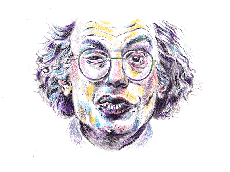 Portrait of Allen Ginsberg by Élise Dé on Dribbble