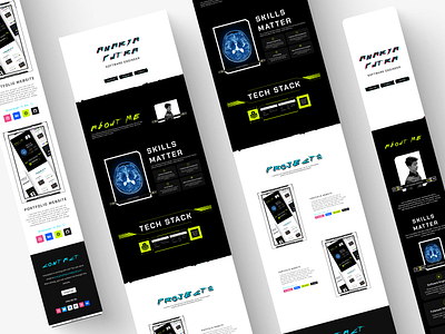 Portfolio Website cyberpunk landing page portfolio portfolio website ui ui design uiux web web design website