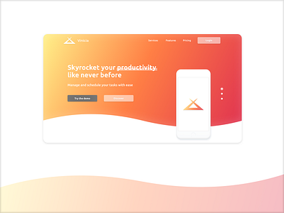 Vinicia - Landing page