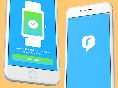Reachme app interaction design iphone mobile reachband reachme ui ux