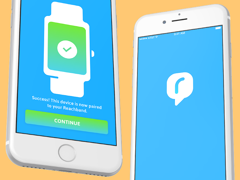 Reachme interaction design iphone ui ux mobile app reachme reachband
