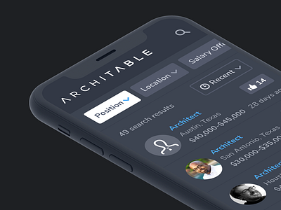 Architable Mobile Concept flat interview iphone minimal mobile sketch ui ux web app