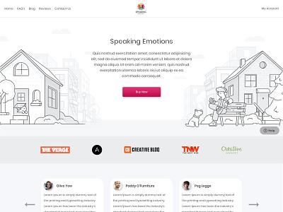 Speaking Emotions Landing page Concept app branding design logo typography ux vector