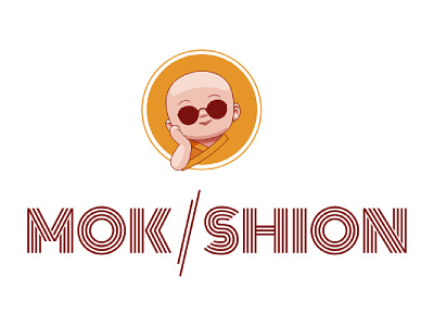 Mokshion Logo branding design icon logo typography vector