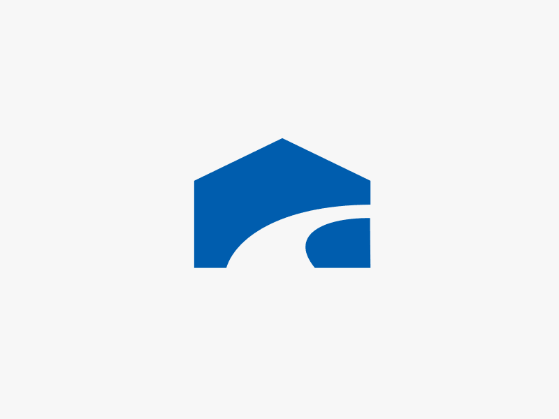 Arc Realty realty house blue logo graphic design