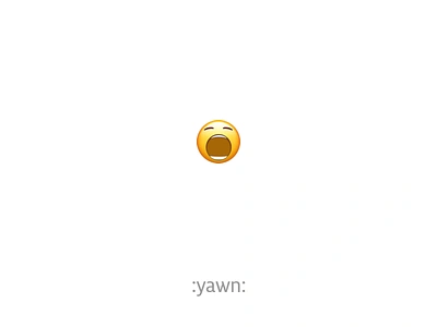 Yawn emoji ios sleepy tired yawn