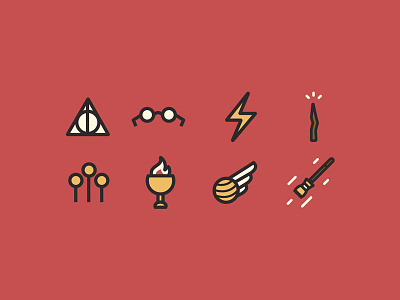 Wizarding World Icons harry potter hogwarts icon icons illustration snitch wizard