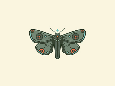 Muted Moth bug flame follow icon illustration moth moths wings