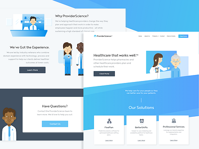 ProviderScience - Home experience illustration interface pharmacy ui ux web