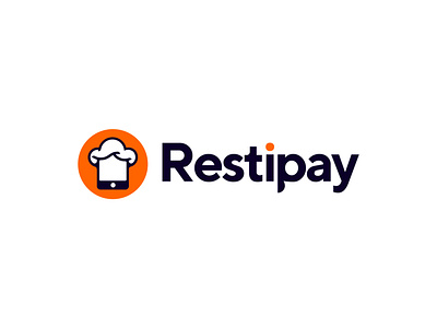 Restipay logo app chef chef hat coin design gedas meskunas glogo icon illustration logo mobile online pay payment phone restaurant table