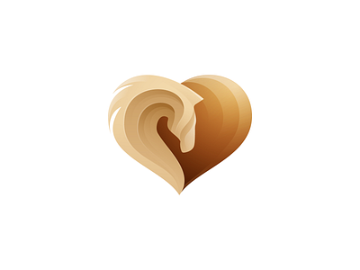 Horse Heart Logo - Love Icon art bingo branding chance design gedas meskunas glogo gradient heart icon illustration layer logo logo creation love riding unicorn vector