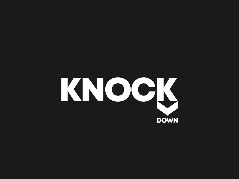 KnockDown Logo by Gedas Meskunas on Dribbble