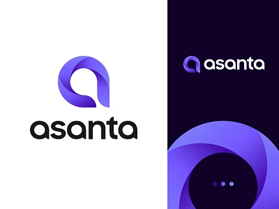 Asanta logo aperture asanta branding design gedas meskunas glogo gradient icon illustration letter lettermark logo logo creation modern monogram name photography print vector