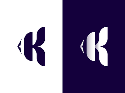 K fish logo design