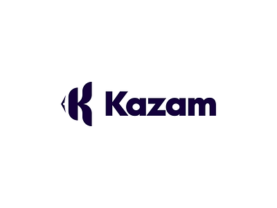 K fish Kazam logo design by Gedas Meskunas on Dribbble