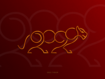 Tiger 2022 Logo Design “Happy New Year” 2022 animal branding cat design digits gedas meskunas glogo happy icon illustration lines logo new pet tiger vector wild year