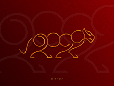 Tiger 2022 Logo Design “Happy New Year”
