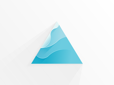 Triangle blue glogo illustration layers logo shadow triangle vector wave