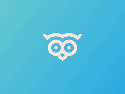 Owlpin bird design eyes head icon logo map owl pin search