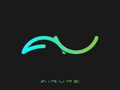 AirUpė AU | gLogo | Gedas Meskunas a air design flow logo monogram river u water wave